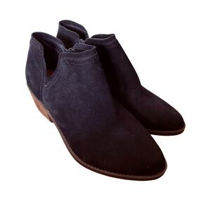 Lucky Brand Ferolia Black Suede Ankle Boots-NWOT Size 7.5